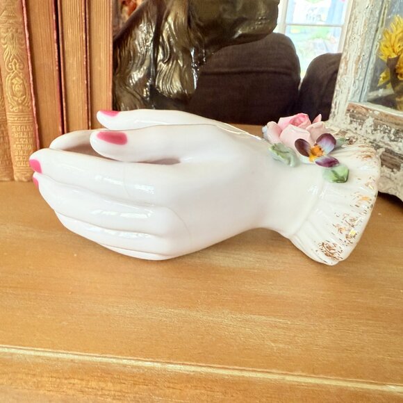 Vintage Lefton "Pair of Hands Trinket Dish" - Picture 14 of 17